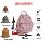  Balo da mini đủ size lớn vừa và nhỏ, chất da dày dặn đứng phom hàng Quảng Châu đi học đi chơi, ba lô nam nữ VP71F 