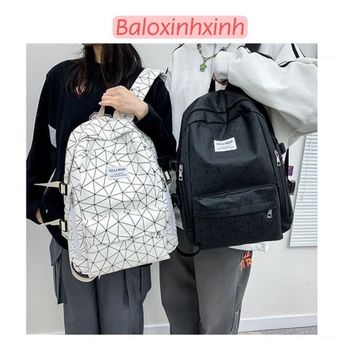  Balo da LB56 thiết kế ấn tượng nhiều ngăn size to đa dụng đựng sách vở, giấy A4, laptop nam nữ sinh viên học sinh 