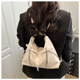  Ba lô Xinh Xinh kiêm túi tole chất da, balo nữ đính nơ mẫu mới giá rẻ, túi đeo vai công sở 