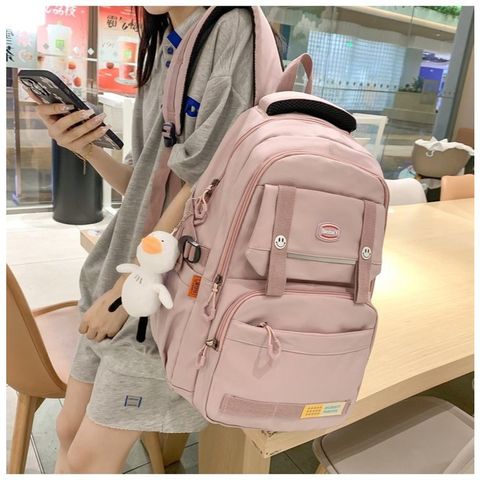  Balo trơn Xinh Xinh nhiều ngăn cho nữ, balo đẹp đi học cỡ to đựng laptop, cặp nam sinh Bv84 