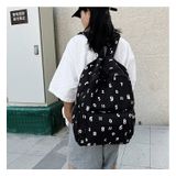  Balo họa tiết số,chữ nền đen kích thước to đi học, du lịch cho học sinh các cấp, sinh viên nam nữ vừa laptop, A4 