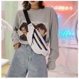  Túi bao tử dây kéo ánh màu, túi bao tử nam, túi bao tử nữ FT16 