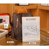  Balo da Xinh Xinh họa tiết MK công sở nữ vừa A4 kiểu dang thời trang cổ điển túi đeo vai mẫu mới 