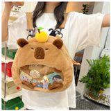  Balo capybara Xinh Xinh phom tròn cỡ to, cặp sách đi học, túi đeo nam nữ mẫu mới rẻ đẹp 