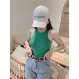  Áo Croptop ba lỗ trơn, thun cotton co giãn 4 chiều, Ôm body chất tốt, Freesize 