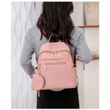  Balo dù nữ đi làm, đi chơi, du lịch, ba lô trơn đơn giản nhiều ngăn vừa A4 kèm ví tiền size 24X34 mã sản phẩm VP41 