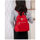  Balo dù nữ đi làm, đi chơi, du lịch, ba lô trơn đơn giản nhiều ngăn vừa A4 kèm ví tiền size 24X34 mã sản phẩm VP41 