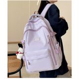  Ba lô đi học nhiều ngăn Xinh Xinh, cặp sách học sinh, túi các cấp trơn đơn giản mẫu mới hàn quốc 