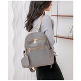  Balo dù nữ đi làm, đi chơi, du lịch, ba lô trơn đơn giản nhiều ngăn vừa A4 kèm ví tiền size 24X34 mã sản phẩm VP41 