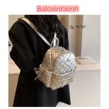  Balo da mềm Xinh Xinh chần ô sang chảnh mẫu mới, đi chơi, túi thời trang nữ đẹp, giá rẻ 25cm, cặp đeo du lịch LB65 