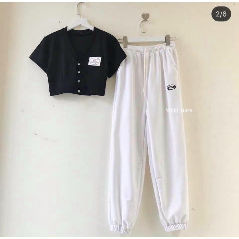  Quần ống rộng da cá 