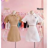  Set áo váy chữ A, bộ nữ thời trang mặc đi chơi, đi học, chất thun freesize 