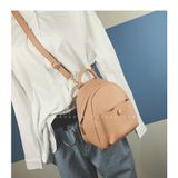  Da mini túi nút tròn, balo mini nữ 