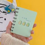  Sổ  vở lò xo mini cầm tay, giấy dày, sổ ghi kế hoạch, note hình quả bơ xinh xắn 