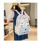  Balo hoạ tiết tim hoa dễ thương, hot trend balo nữ, học sinh sinh viên. 