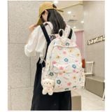  Balo hoạ tiết tim hoa dễ thương, hot trend balo nữ, học sinh sinh viên. 