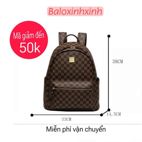  Balo da nam nữ dáng đứng size to, cặp đi học, du lịch, đựng laptop Hàn Quốc thời trang thanh lịch rẻ đẹp hàng xịn Lb62 