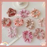  Dây buộc tóc vải Scrunchies nhiều màu lựa chọn 