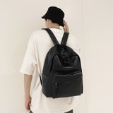  Balo da nam Xinh Xinh chất da PU kiểu trơn đơn giản, cặp sách đi học đẹp cho nữ, túi da mẫu mới thời trang cỡ lớn LB64 