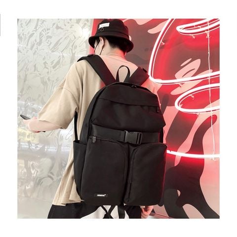  Balo 2 túi cài quai to,  đi học,  đi chơi, du lịch kiểu dáng unisex nam nữ 