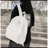  Balo da nam Xinh Xinh chất da PU kiểu trơn đơn giản, cặp sách đi học đẹp cho nữ, túi da mẫu mới thời trang cỡ lớn LB64 