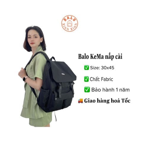  Balo đi học, đựng laptop Kema, thiết kế nắp gập 