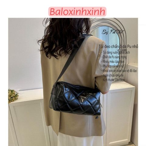  Túi bao tử, túi trống đeo chéo Xinh Xinh mẫu mới da chần ô trám trẻ trung thời trang, túi nam nữ đẹp mẫu mới BLXX17 