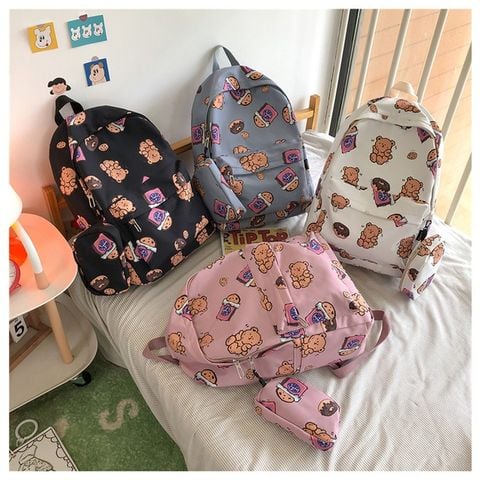  Balo hoạ tiết nữ dễ thương, cặp sách đi học vừa laptop lớn 