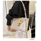  Túi tole đeo vai Xinh Xinh đi biển, du lịch, giỏ chụp ảnh đính hoa thủ công mẫu mới hàng đẹp cho nữ BLXX11 