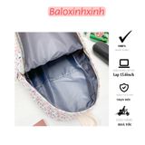  Balo hoa nhí nữ, kiểu dáng Hàn Quốc nhẹ nhàng dễ thương, phom vừa đi học, du lịch, đi làm chất dù đẹp 
