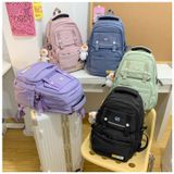  Balo trơn Xinh Xinh nhiều ngăn cho nữ, balo đẹp đi học cỡ to đựng laptop, cặp nam sinh Bv84 