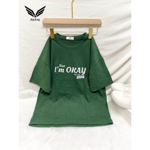  Áo thun Xinh Xinh Unisex năng động, áo thun đôi, I'm Okay FT01 