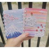  Sổ  vở lò xo mini cầm tay, giấy dày, sổ ghi kế hoạch, note hình quả bơ xinh xắn 