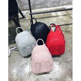  Da mini túi nút tròn, balo mini nữ 