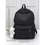  Balo trơn đen Xinh Xinh nam nữ đơn giản, đi học, du lịch, chất dù cỡ vừa giá rẻ, cặp sách học sinh, túi đeo 2 vai VP83 