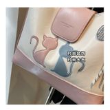  Balo kiêm túi tole Xinh Xinh hình mèo cao cấp, mẫu mới cho nữ đi làm, công sở, di lịch cỡ vừa LB76 