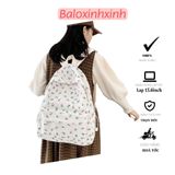  Balo hoa nhí nữ, kiểu dáng Hàn Quốc nhẹ nhàng dễ thương, phom vừa đi học, du lịch, đi làm chất dù đẹp 