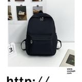  Balo trơn đen Xinh Xinh nam nữ đơn giản, đi học, du lịch, chất dù cỡ vừa giá rẻ, cặp sách học sinh, túi đeo 2 vai VP83 