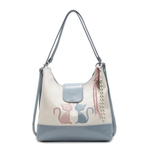  Balo kiêm túi tole Xinh Xinh hình mèo cao cấp, mẫu mới cho nữ đi làm, công sở, di lịch cỡ vừa LB76 