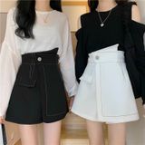  Quần giả váy đắp chéo eo, chỉ nổi sành điệu cho nữ, chất kaki đẹp, size SM, mã QV01 