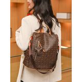  Balo da Xinh Xinh họa tiết MK công sở nữ vừa A4 kiểu dang thời trang cổ điển túi đeo vai mẫu mới 