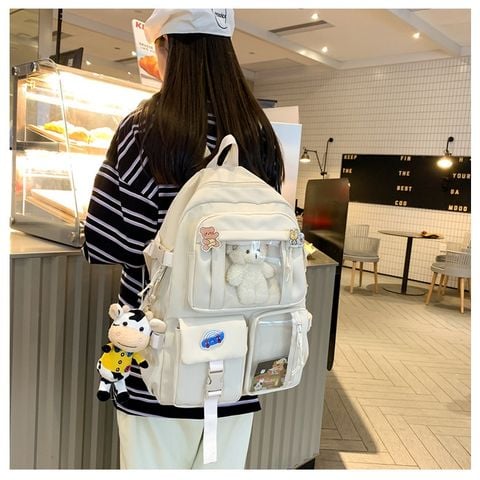  Balo hai túi trong dễ thương, kiểu dáng đáng yêu, phù hợp học sinh sinh viên, đi làm, du lịch 