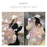  Balo học sinh mẫu mới kiểu Hàn Quốc kekemi phối màu đi học, đi chơi, đựng laptop, du lịch, cặp sách sinh viên 