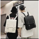  Balo da nắp gập đi học, đi chơi form vuông cổ điển, chất da PU đẹp, mã LB52 