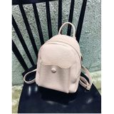  Da mini túi nút tròn, balo mini nữ 