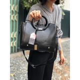  Túi da quai tròn FEDORA CIRCLE, túi xachs nữ sang trọng 