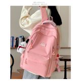  Ba lô đi học nhiều ngăn Xinh Xinh, cặp sách học sinh, túi các cấp trơn đơn giản mẫu mới hàn quốc 