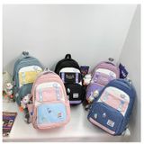  Balo học sinh mẫu mới phong cách Hàn Quốc, cặp sách đi học, ba lô đựng laptop size lớn đựng vừa laptop, du lịch hellobow 