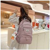  Balo khoá tam giác, nhiều ngăn, balo phối lưới đi học đi chơi, đựng vừa laptop 