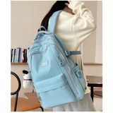  Ba lô đi học nhiều ngăn Xinh Xinh, cặp sách học sinh, túi các cấp trơn đơn giản mẫu mới hàn quốc 